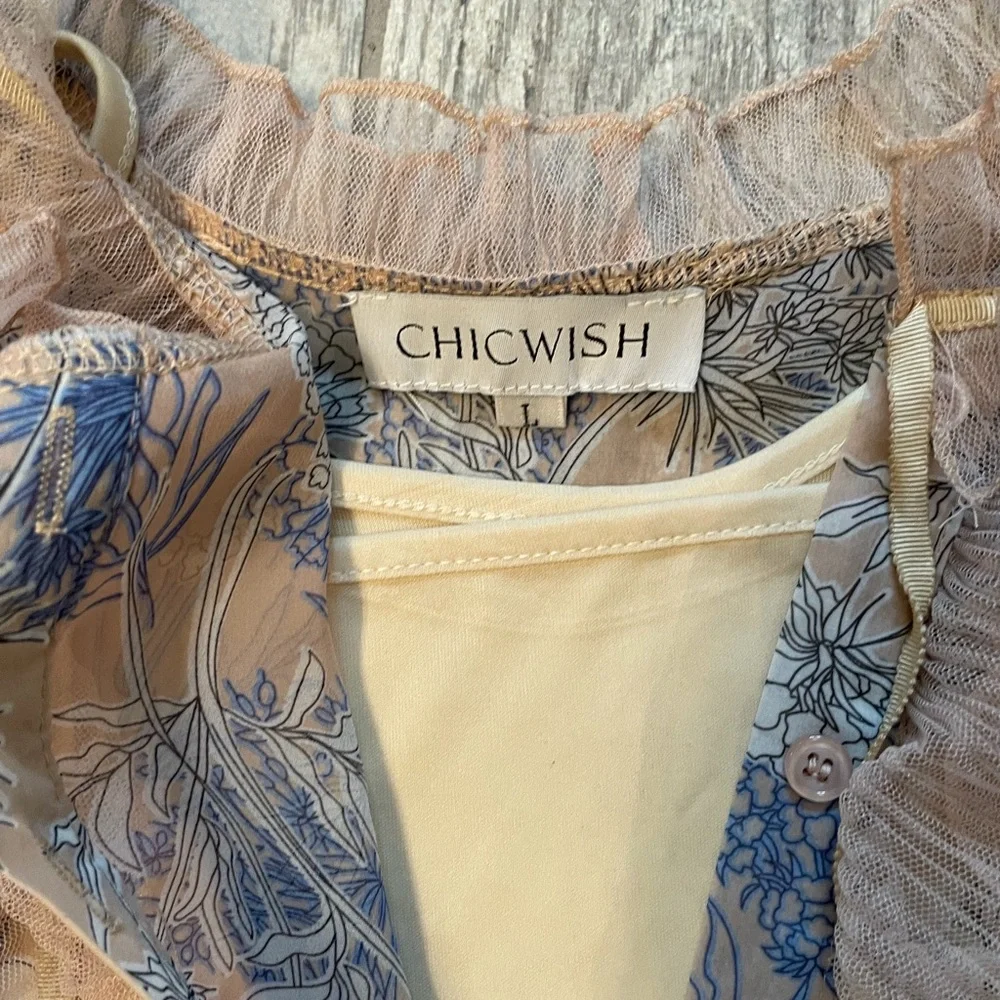 Chicwish We Know it All Gradient Pleated Mesh Tulle Dress - Picture 9 of 10